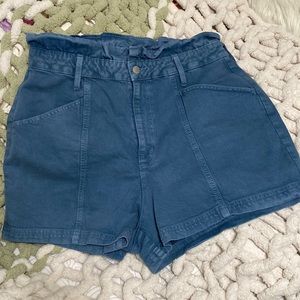 Paper bag high waist shorts